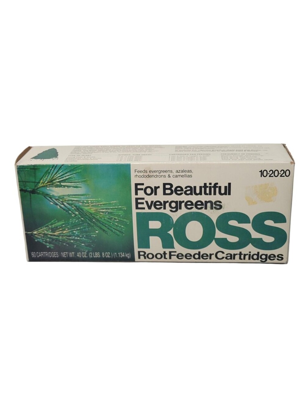 Ross Root Feeder Refills 10-20-20 Box 54 Units For Evergreens 2 lb Acid Loving